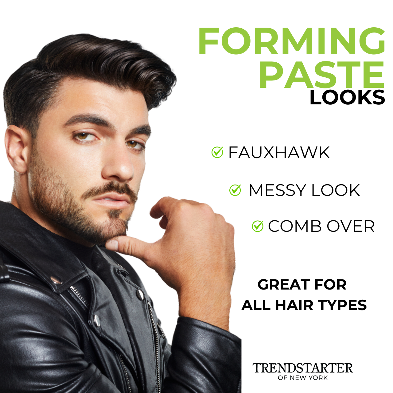 SAMPLE PACK + SHINE (4 x 0.25oz) MATTE WAX, FORMING PASTE, THICKENING FIBER, AND POMADE PLUS