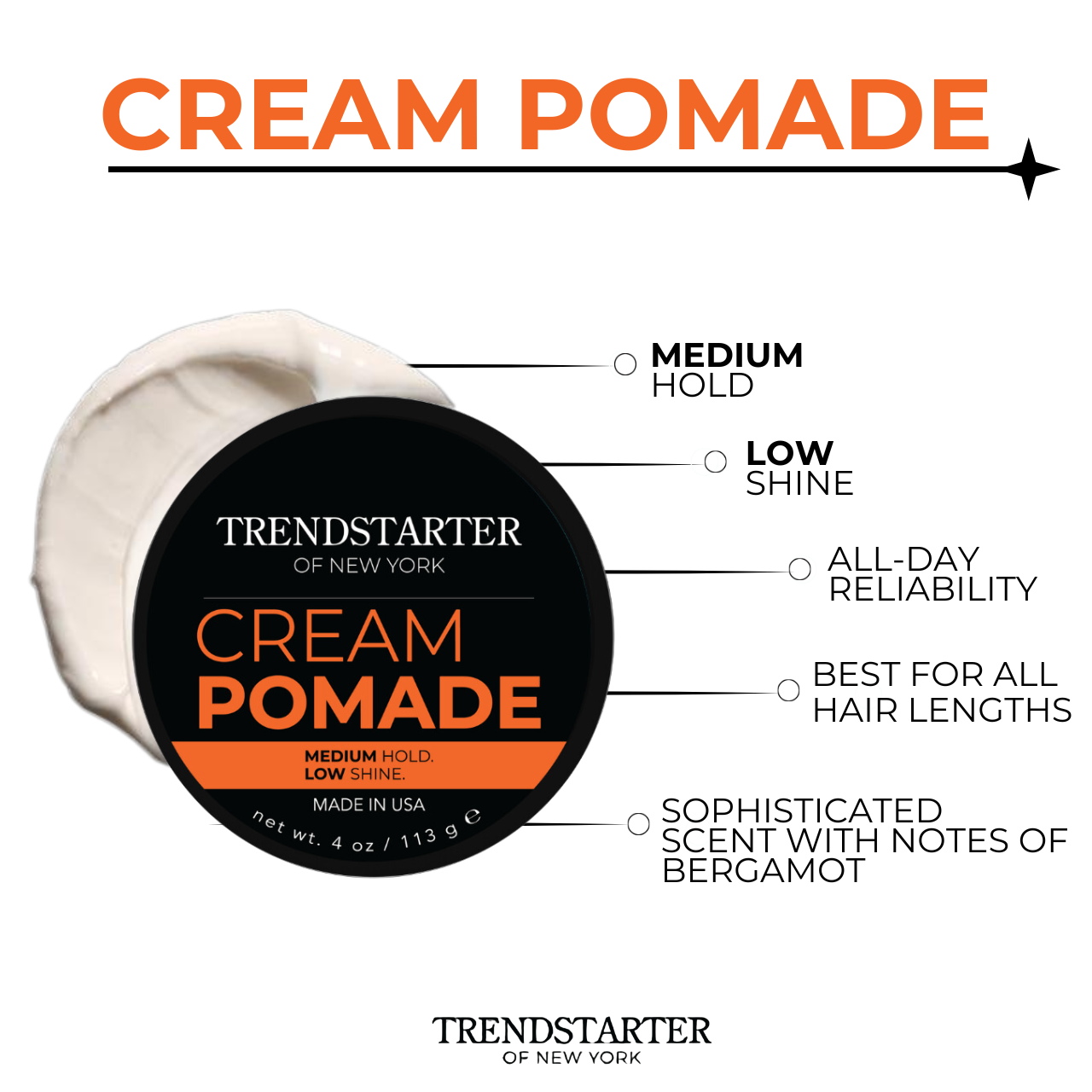 CREAM POMADE 2OZ TRAVEL SIZE